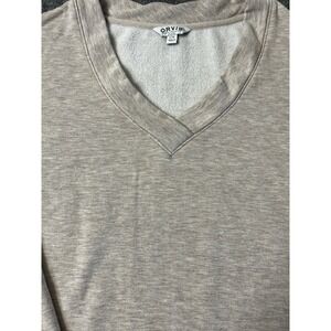 Orvis Womens Sweater L Large‎ Tan Super Soft Loungewear Comfy Cozy WInter Fleece